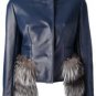Ladies Washed 100% Soft Lamb Leather F/F Collar Trench Jacket- X-Small