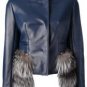 Ladies Washed 100% Soft Lamb Leather F/F Collar Trench Jacket- Medium