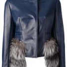 Ladies Washed 100% Soft Lamb Leather F/F Collar Trench Jacket- 2X