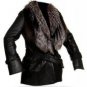 Ladies Washed 100% Soft Lamb Leather F/F Collar Trench Jacket- Small