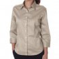 Ladies' 3/4-Sleeve Dress Twill - Khaki (M)