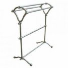Pedestal Y-Type Brass Towel Rack - Satin Nickel
