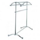 Pedestal Brass Towel Rack - Polished Chrome