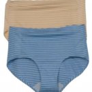 Rhonda Shear Striped Body Brief Black 2 PACK LARGE