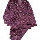 Alfani Lightweight Satin Like Pajama Set Wine