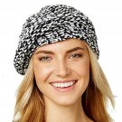 Charter Club Velvety Marled Chenille Beret ,Black Multi