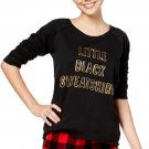 Jenni by Jennifer Moore Lounge/Pajama Top Little Black Sweatshirt X SMALL