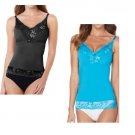 RHONDA SHEAR PIN UP LACE CAMISOLE TANK