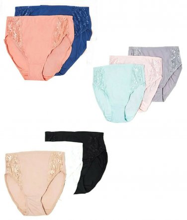 Breezies Soft Support Lace Hi Cut Panties 3 Pk 2Pk or 1Pk