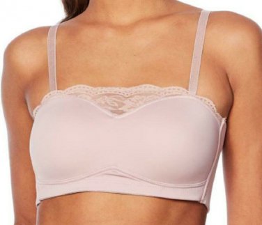 Rhonda Shear Strapless Lace Insert Bra SMALL