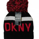 DKNY Logo Stadium Beanie With Pom DKNY Logo Stadium Beanie With Pom