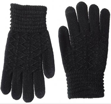 Steve Madden Womens Lurex Zig Zag I touch Gloves  767