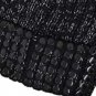 DKNY Flat Stud Metallic Rib Knit Pom Pom Beanie (444)
