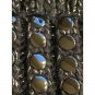 DKNY Flat Stud Metallic Rib Knit Pom Pom Beanie (444)