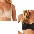 Breezies Full Coverage Satin Trim Tuxedo Underwire Bra