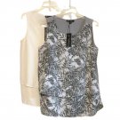 DG2 by Diane Gilman Set of 2 Print/Solid Easy Tanks LARGE DG2 by Diane Gilman Set of 2 Print/Solid Easy Tanks LARGE