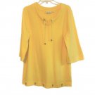 Denim & Co. Notch Neck and Rope Tie Tunic with Grommets (892) MEDIUM Denim & Co. Notch Neck and Rope Tie Tunic with Grommets (892) MEDIUM