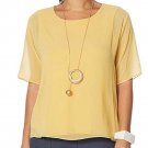 WynneLayers Double Layer Chiffon Tee 2X WynneLayers Double Layer Chiffon Tee 2X