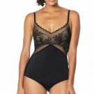 Rhonde Shear Lace Bodice Adjustable Strap Bodysuit 1X