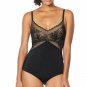 Rhonde Shear Lace Bodice Adjustable Strap Bodysuit 1X