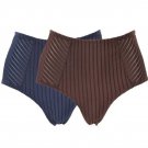 Rhonda Shear 2 pack Striped Mesh Pin-Up Panty MEDIUM