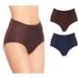 Rhonda Shear 2 pack Striped Mesh Pin-Up Panty MEDIUM