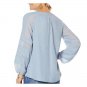 DG2 Crepe de Chine Blouson Sleeve Peasant Blouse (245) LARGE