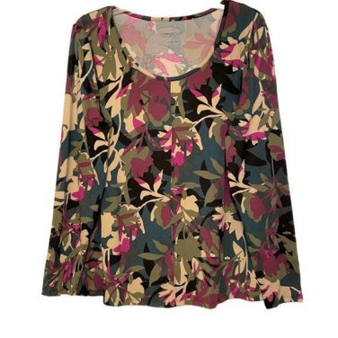 Cuddl Duds Comfort Code Stretch Jersey Top (555) Large