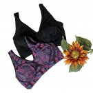 Rhonda Shear Jacquard Ahh Bra with Removable Pads 2 Pack 2X