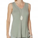 WynneLayers Jersey Knit V-Neck Curved Hem Tank (555) 1X