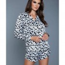 Be Wicked Silky Satin Dalmy 2 Pc. Pajama Set X LARGE