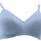 Aria Heavenly Soft Wire-Free w/ Lace Detail Blue Bra 640959 SIZE 38B