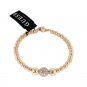 Guess Gold Plated Beaded Bracelet Cubic Zirconium Magnetic Clasp