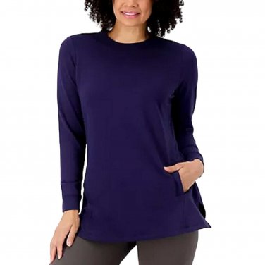 Denim & Co. Active Crew Neck Long Sleeve Tunic X LARGE (404)