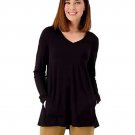 Susan Graver Lifestyle Regular Spa Knit V-Neck Tunic LARGE (1123)