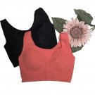 Rhonda Shear Invisible Body Bra with Removable Pads 2 Pack SMALL