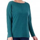 Denim & Co. Comfort Zone Plush Knit Boat Neck Dolman Sleeve Top 1X (9191)