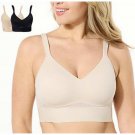 Rhonda Shear Molded Cup Bra with Cross Back Mesh Detail 2 Pack 2X
