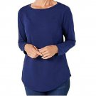 Susan Graver Weekend Essentials Cotton Modal Bateau Neck Top 1X (4411) Susan Graver Weekend Essentials Cotton Modal Bateau Neck Top 1X (4411)