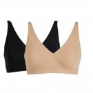 Rhonda Shear Butterknit Wrap Bra with Removable Pads 2 Pack MEDIUM