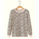 Animal Spotted Print Round Neck Long Sleeve Top 2XL (3737) Animal Spotted Print Round Neck Long Sleeve Top 2XL (3737)