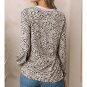 Animal Spotted Print Round Neck Long Sleeve Top 2XL (3737)