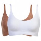 Rhonda Shear Ribbed Knit Gel Bra 2 Pk. X LARGE