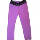 Rhonda Shear Lace Waist Capri Leggings MEDIUM (15-EX)