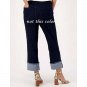 Susan Graver Regular Stretch Denim Girlfriend Jean with Cuff Plus 20 (4411)
