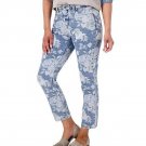 Laurie Felt Floral Daisy Denim Ankle Straight Jeans 8 PETITE (6767)