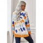 Tie-dye Side Slits Pullover Orange Sweatshirt X LARGE (4446)