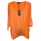 DG2 Diane Gilman Pleat-Front Dolman Top MEDIUM (310)