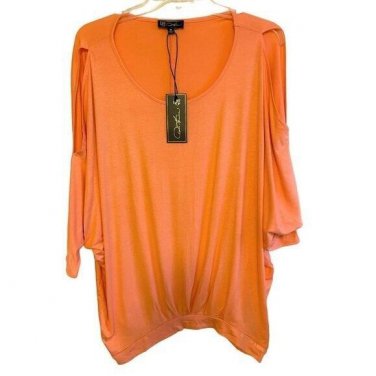 DG2 Diane Gilman Pleat-Front Dolman Top MEDIUM (310)