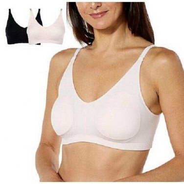 Rhonda Shear Super Stretch Pullover Leisure Bra 2 Pack LARGE